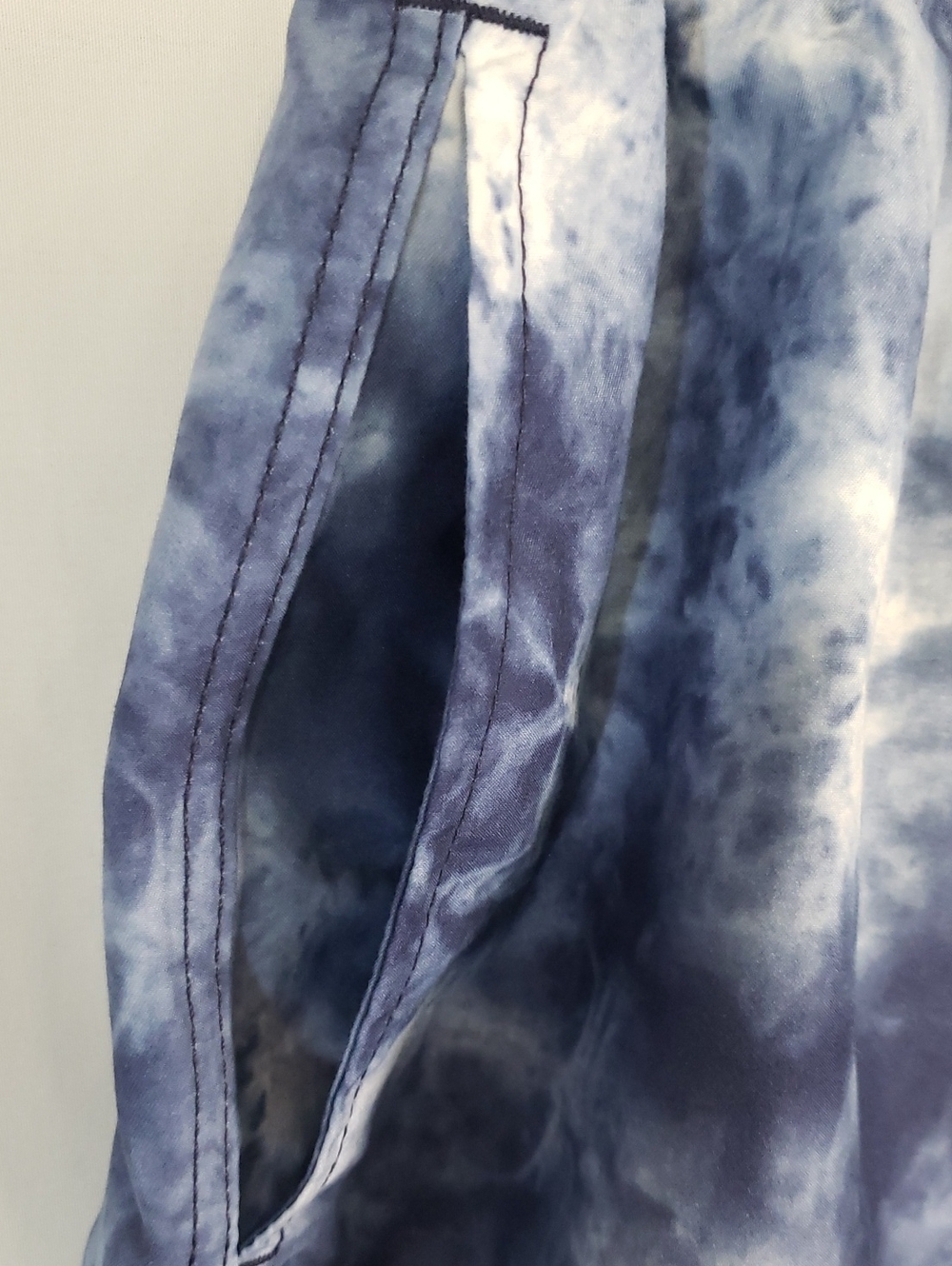 Trunks Blue Marble Tie Dye Sano Short Swim Trunks, Large - Picture 5 of 8